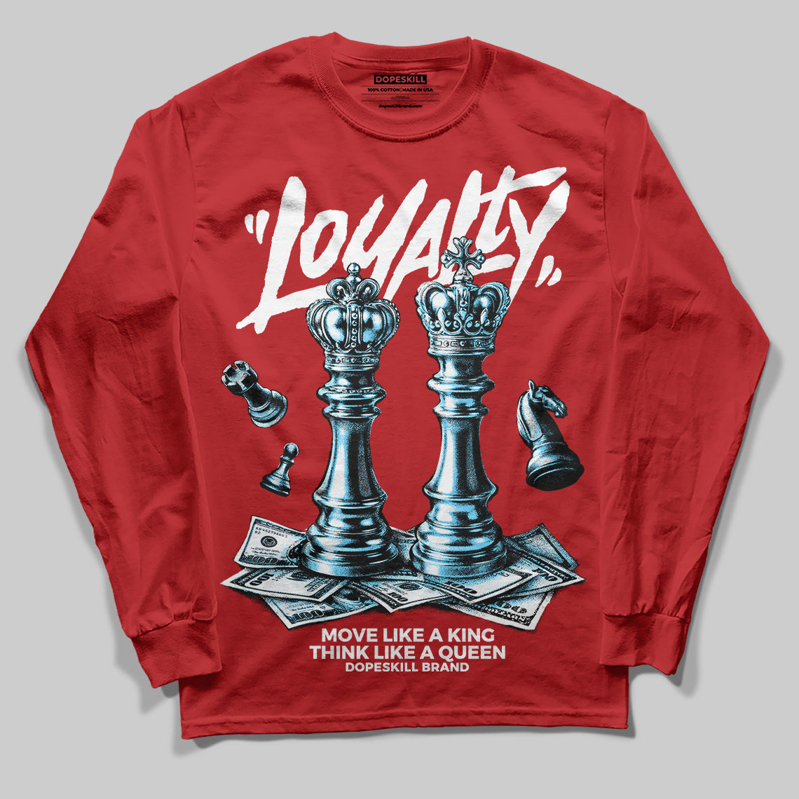 Red 'Loyalty' DopeSkill Graphic Long Sleeve T-Shirt