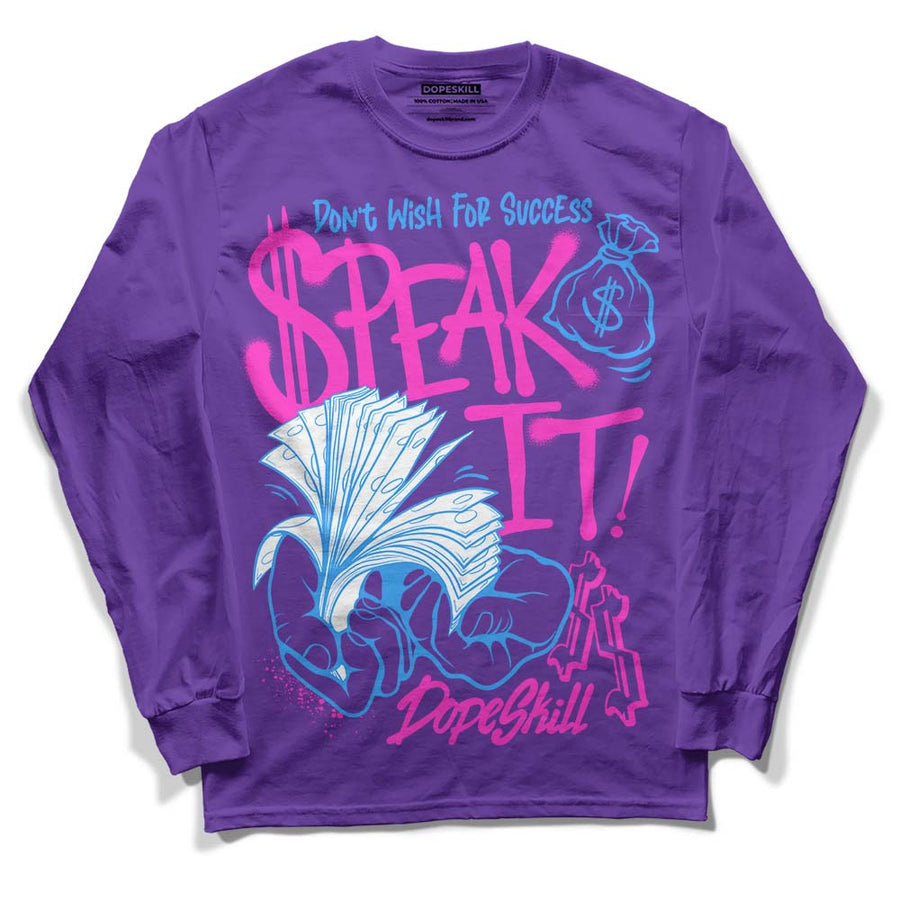 PURPLE Collection DopeSkill Purple Long Sleeve T-Shirt Speak It Graphic