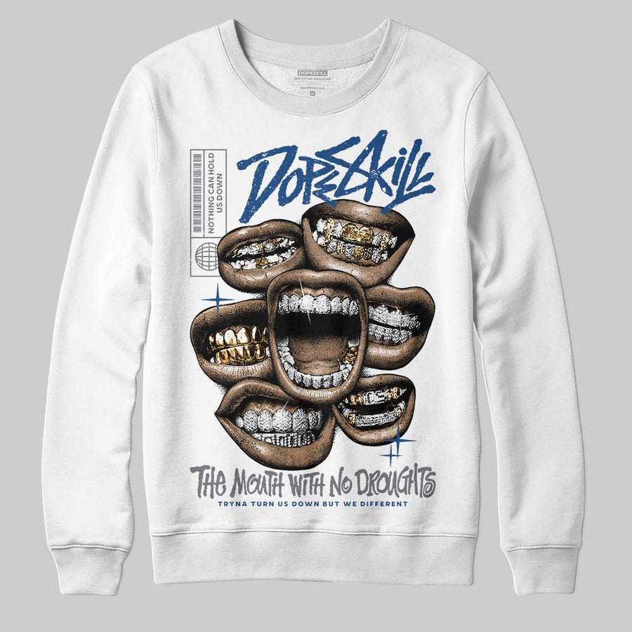 Flint Grey 9s DopeSkill Sweatshirt The Mouth With No Droughts Graphic
