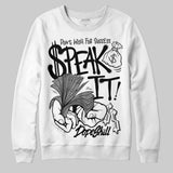 Black Cat 4s DopeSkill Sweatshirt Speak It Graphic