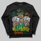 Green 'All Hustle No Luck' DopeSkill Graphic Long Sleeve T-Shirt
