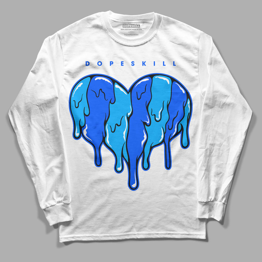 Royal Blue Collection DopeSkill Long Sleeve T-Shirt Slime Drip Heart Graphic