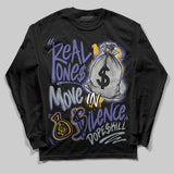Lakers 4s DopeSkill Long Sleeve T-Shirt Real Ones Move In Silence Graphic