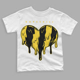 Black Tour Yellow AJ 4 Thunder DopeSkill Toddler Kids T-shirt Slime Drip Heart Graphic