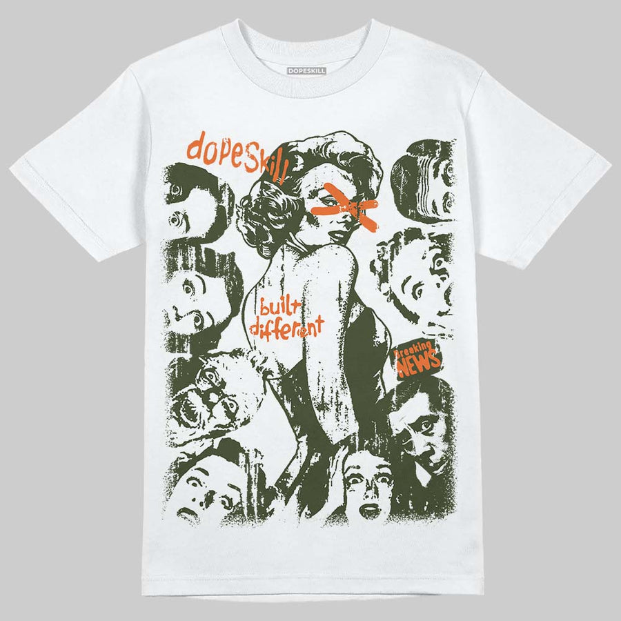 Olive Collection DopeSkill T-Shirt Built Different Graphic