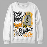 Yellow Ochre 6s DopeSkill Sweatshirt Real Ones Move In Silence Graphic