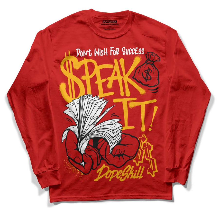 Red Collection DopeSkill Red Long Sleeve T-Shirt Speak It Graphic