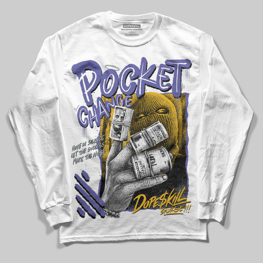 Lakers 4s DopeSkill Long Sleeve T-Shirt Pocket Change Graphic
