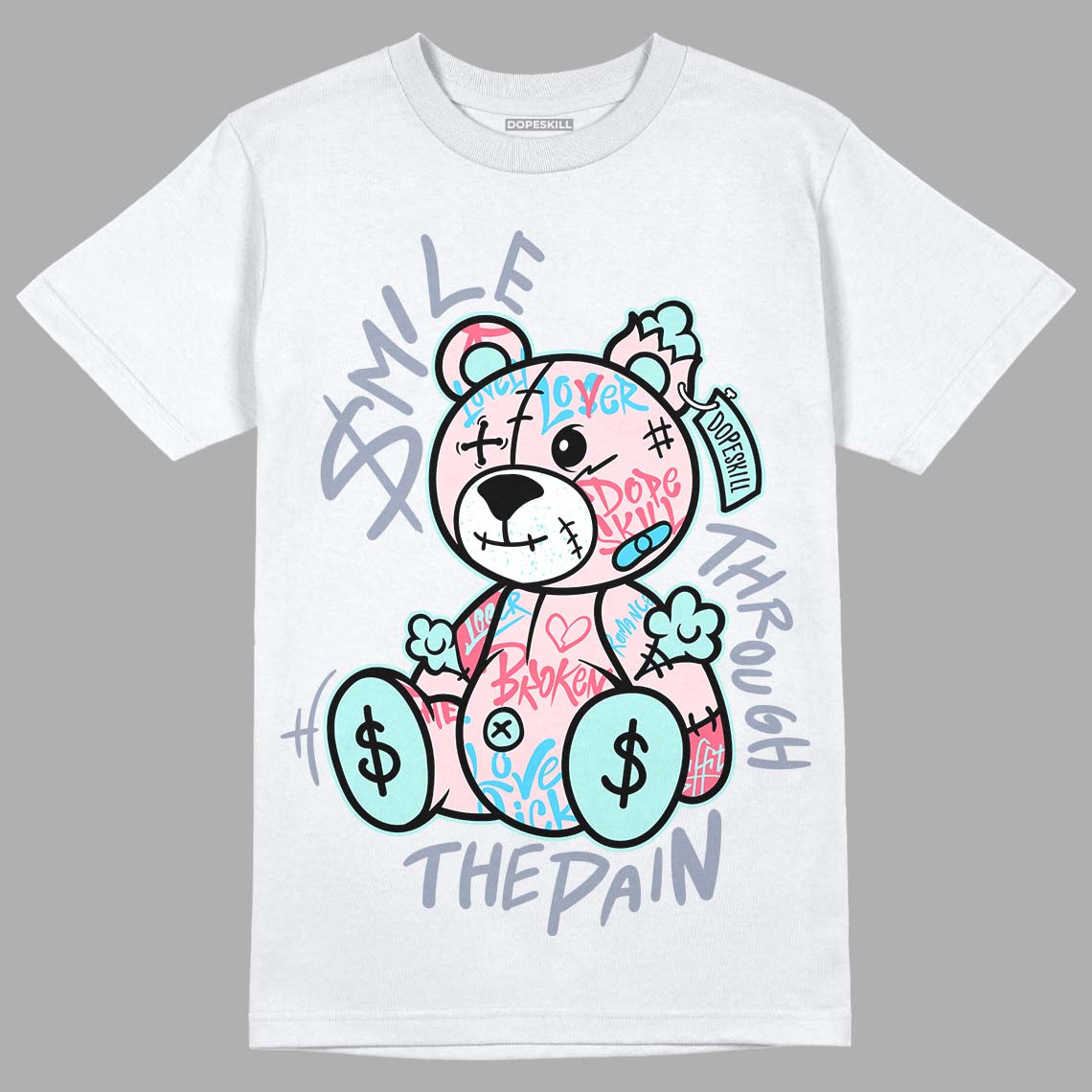 AJ 5 Easter DopeSkill T-Shirt Smile Through The Pain Graphic
