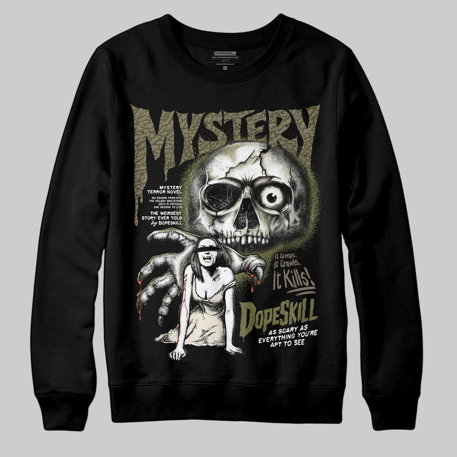 Medium Olive 3s DopeSkill Sweatshirt Mystery Ghostly Grasp Graphic