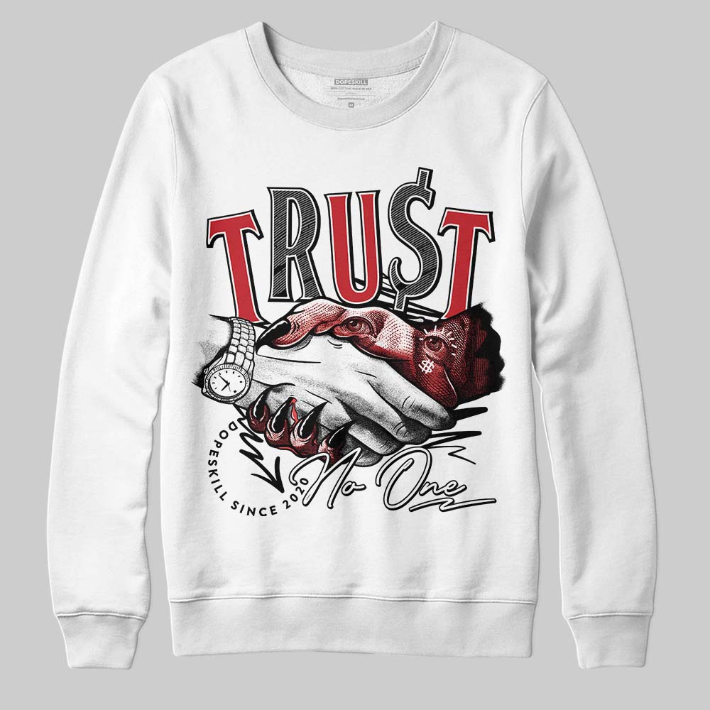 Fire Red “Black Tongue” 5s DopeSkill Sweatshirt Trust No One Graphic