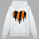 Orange Black White DopeSkill Hoodie Sweatshirt Slime Drip Heart Graphic