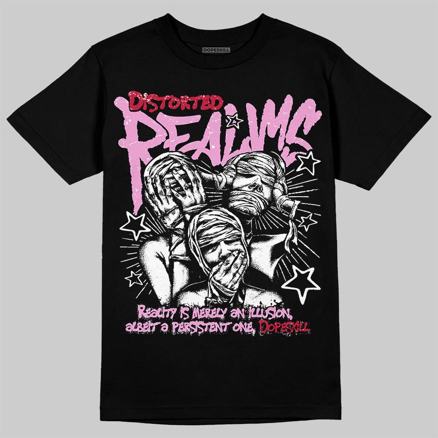 Travis Scott x “Pink Pack” 1s DopeSkill T-Shirt Distorted Realms Graphic