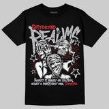 Black Metallic Reimagined 5s DopeSkill T-Shirt Distorted Realms Graphic