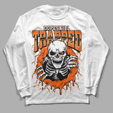 Brilliant Orange 12s DopeSkill Long Sleeve T-Shirt Trapped Halloween Graphic
