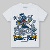 French Blue 12s DopeSkill Toddler Kids T-shirt Born To Be Rich Graphic