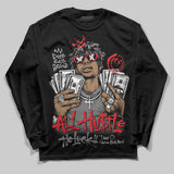 Grey 'All Hustle No Luck' DopeSkill Graphic Long Sleeve T-Shirt