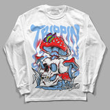Powder Blue 9s DopeSkill Long Sleeve T-Shirt Trippin Graphic