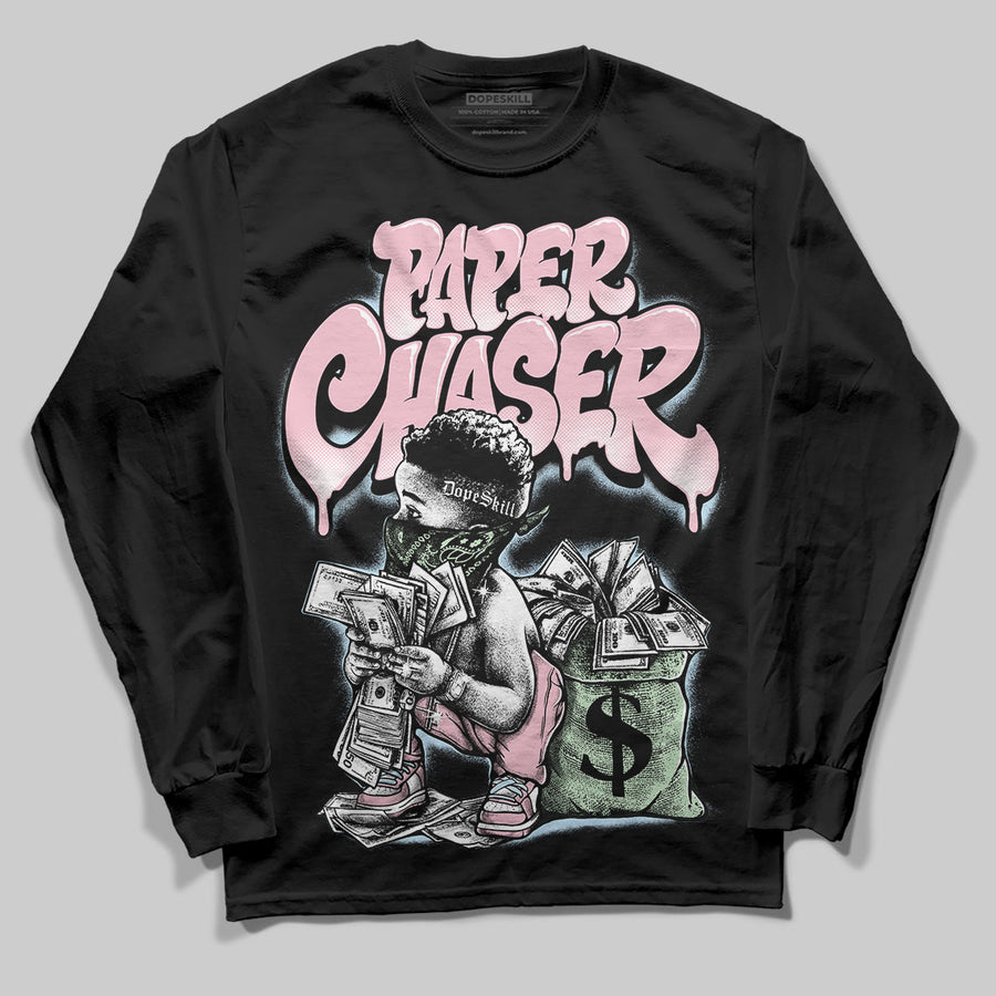 Medium Soft Pink 4s DopeSkill Long Sleeve T-Shirt Paper Chaser Boy Graphic