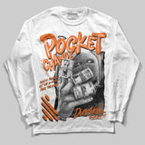 Orange Black White DopeSkill Long Sleeve T-Shirt Pocket Change Graphic