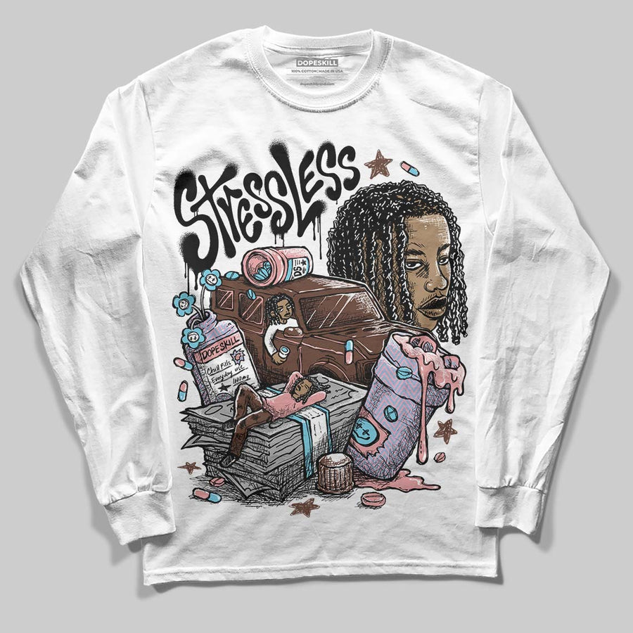 Harris Tweed x Denim Turquoise Dunk DopeSkill Long Sleeve T-Shirt Stressless Graphic