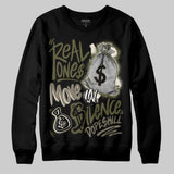 Medium Olive 3s DopeSkill Sweatshirt Real Ones Move In Silence Graphic