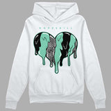 Green Glow 3s DopeSkill Hoodie Sweatshirt Slime Drip Heart Graphic