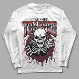 Burgundy 5s DopeSkill Long Sleeve T-Shirt Trapped Halloween Graphic