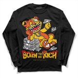 Yellow Collection DopeSkill Long Sleeve T-Shirt Born To Be Rich Graphic
