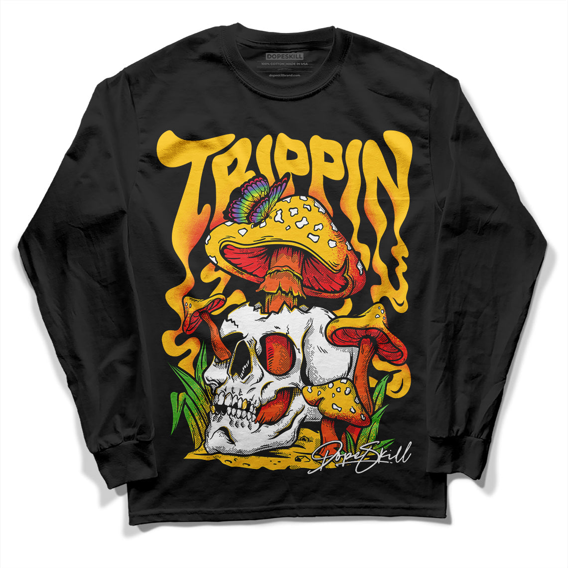 Yellow Collection DopeSkill Long Sleeve T-Shirt Trippin Graphic