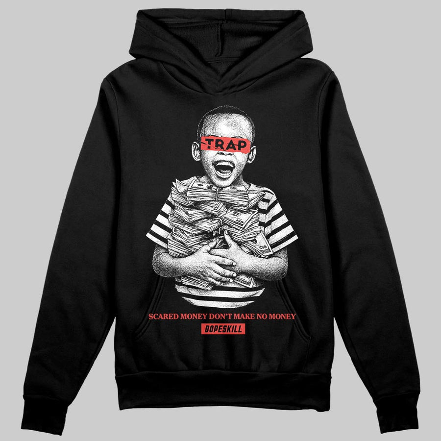 Red 'Scared Money Don't Make No Money' DopeSkill Graphic Hoodie