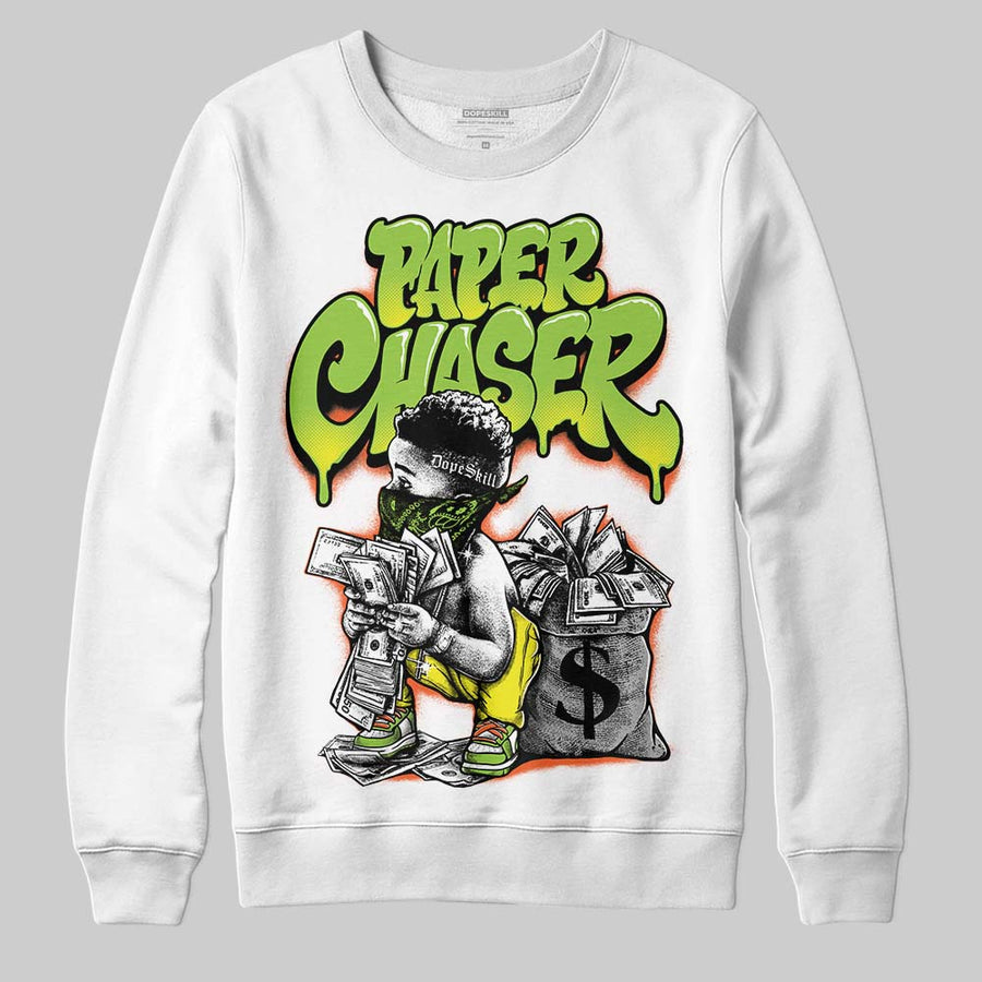 Neon Green 'Paper Chaser Boy' DopeSkill Graphic Sweatshirt