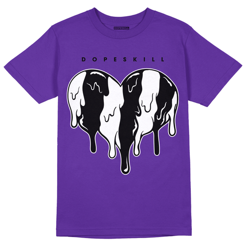AJ 13 Court Purple DopeSkill Purple T-shirt Slime Drip Heart Graphic
