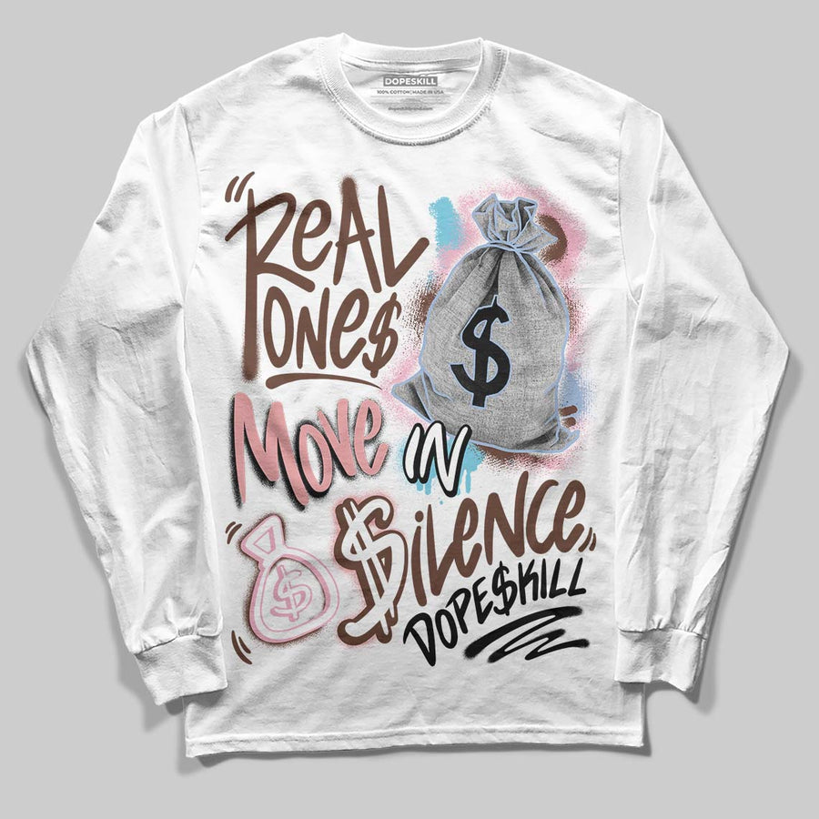 Harris Tweed x Denim Turquoise Dunk DopeSkill Long Sleeve T-Shirt Real Ones Move In Silence Graphic