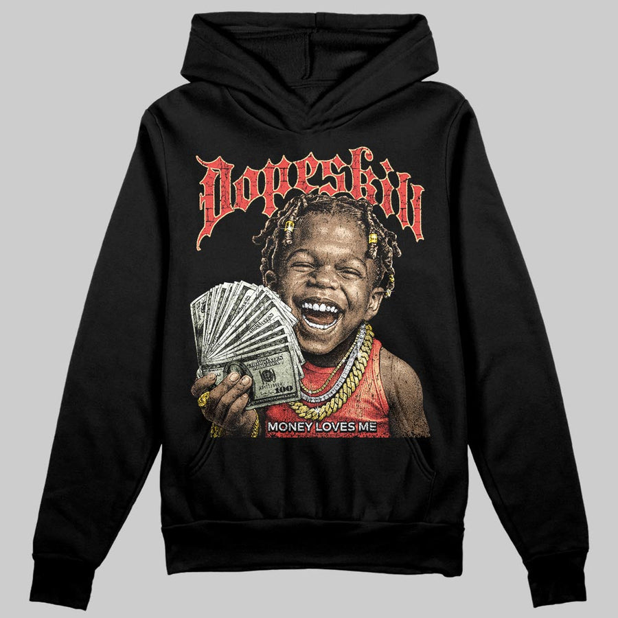 Red 'Money Loves Me' DopeSkill Graphic Hoodie