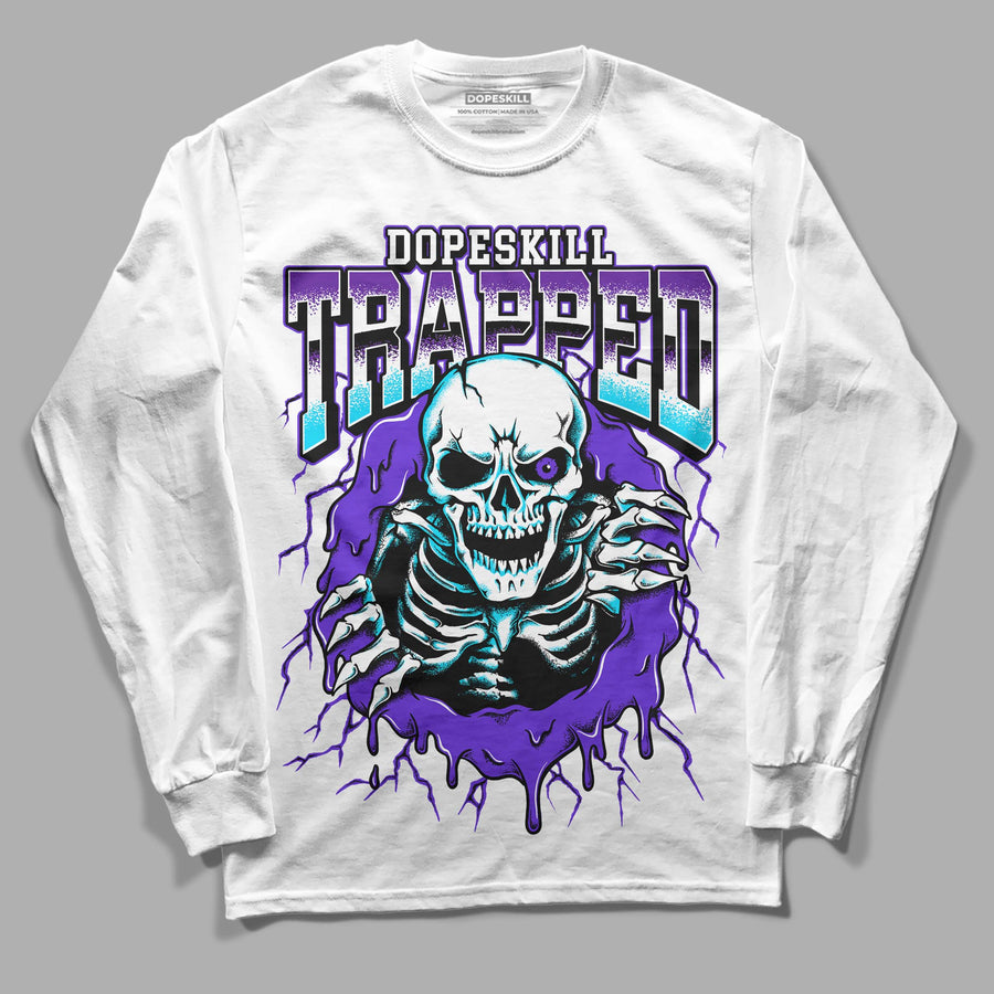Aqua 6s DopeSkill Long Sleeve T-Shirt Trapped Halloween Graphic