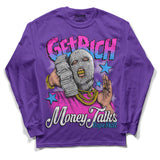 PURPLE Collection DopeSkill Purple Long Sleeve T-Shirt Get Rich Graphic