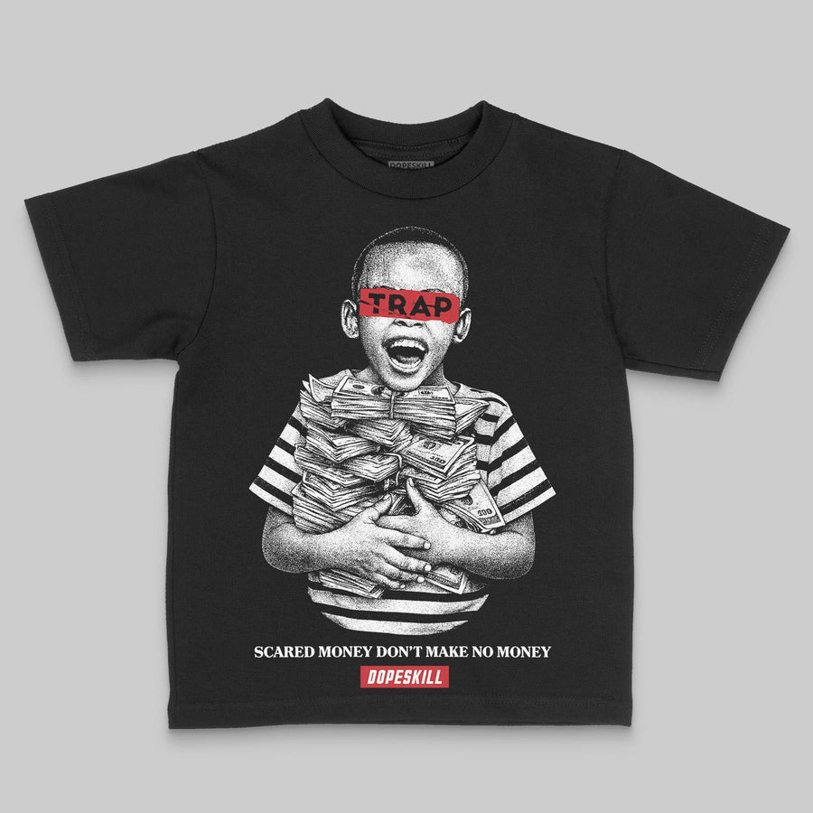 Black/White 'Scared Money Don't Make No Money' DopeSkill Graphic Toddler Kids T-shirt
