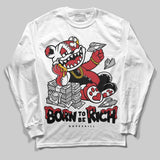 Fire Red “Black Tongue” 5s DopeSkill Long Sleeve T-Shirt Born To Be Rich Graphic