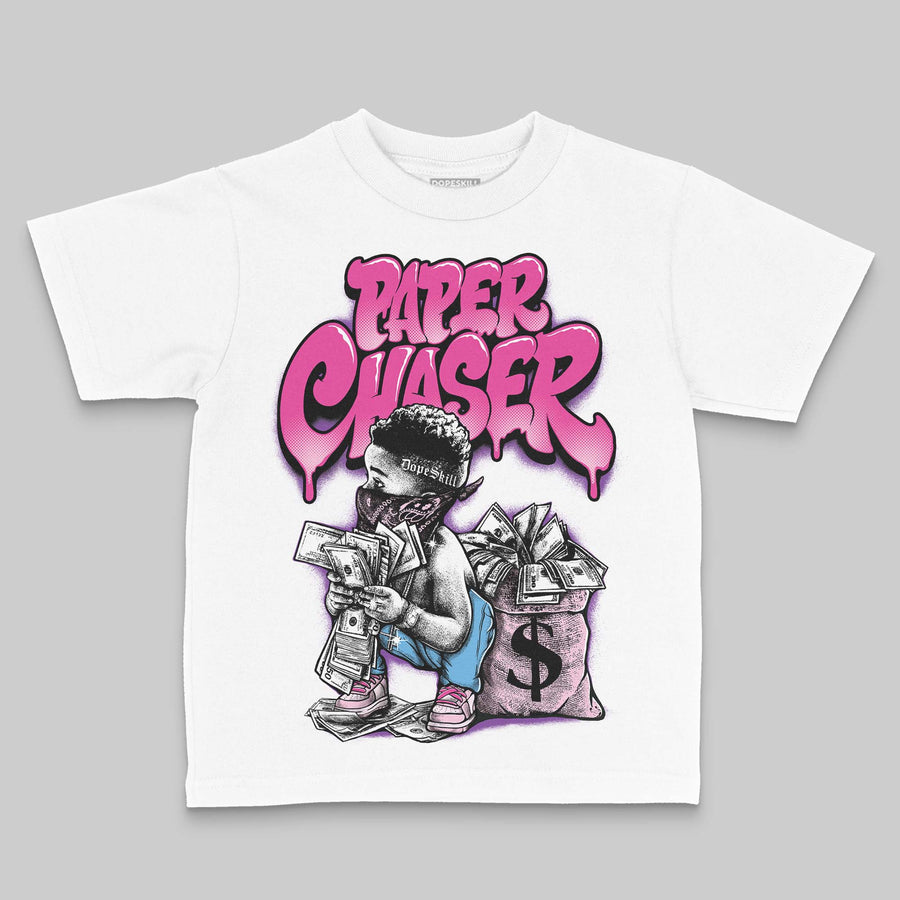 Pink 'Paper Chaser Boy' DopeSkill Graphic Toddler Kids T-shirt