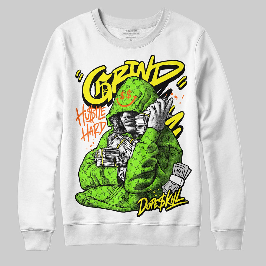 Neon Green 'Grind Pray' DopeSkill Graphic Sweatshirt