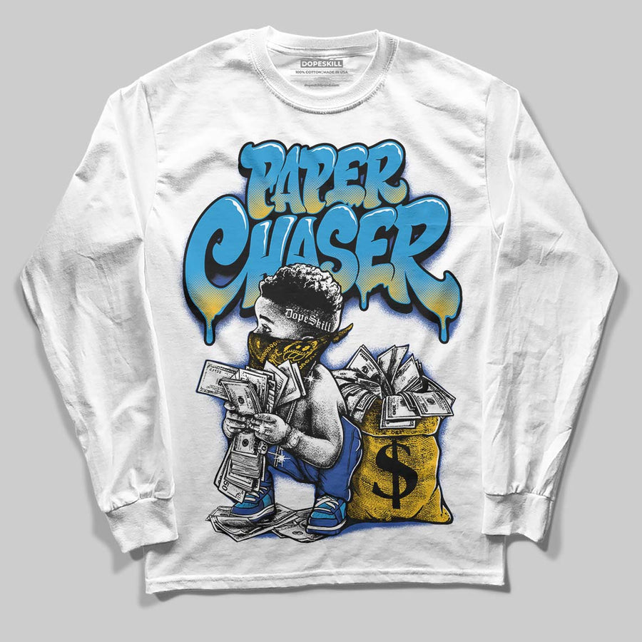 Royal Blue 'Paper Chaser Boy' DopeSkill Graphic Long Sleeve T-Shirt