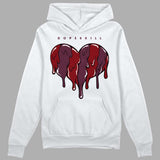 Burgundy 5s DopeSkill Hoodie Sweatshirt Slime Drip Heart Graphic