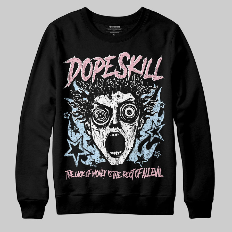Medium Soft Pink 4s DopeSkill Sweatshirt Root of Evil Graphic