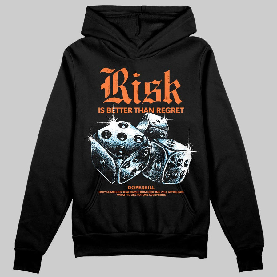 Orange 'Risk Is Better Than Regret' DopeSkill Graphic Hoodie