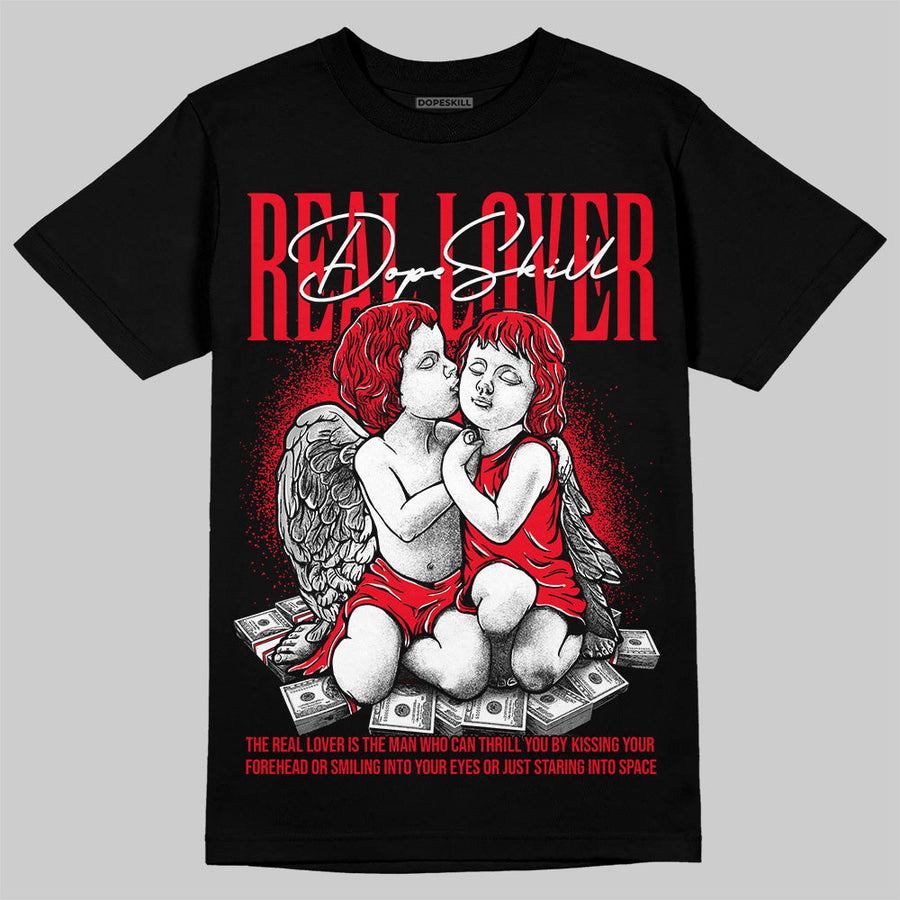 Red Thunder 4s DopeSkill T-shirt Real Lover Graphic
