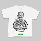 Green 'Scared Money Don't Make No Money' DopeSkill Graphic Toddler Kids T-shirt