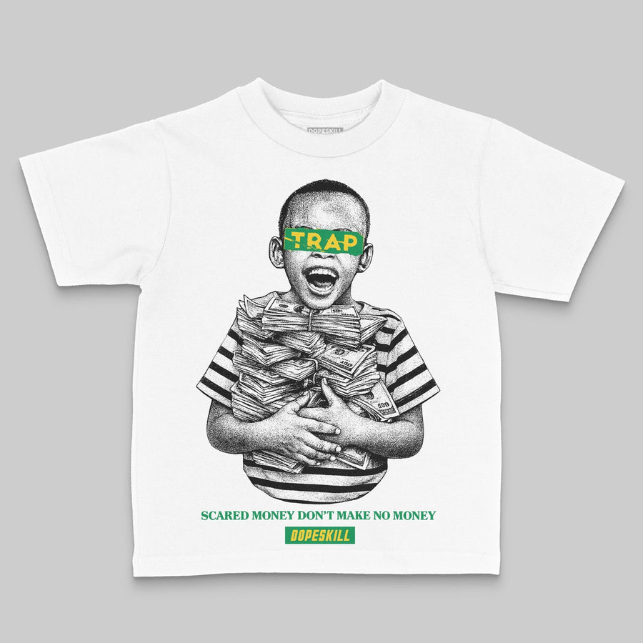 Green 'Scared Money Don't Make No Money' DopeSkill Graphic Toddler Kids T-shirt