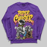 PURPLE 'Paper Chaser Boy' DopeSkill Graphic Long Sleeve T-Shirt