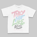 Medium Soft Pink 4s DopeSkill Toddler Kids T-shirt They Not Like Us Graphic